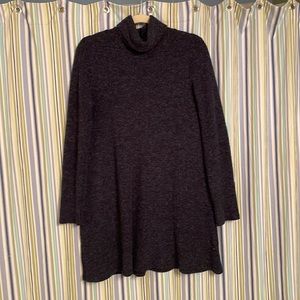 Navy turtleneck sweater dress (M)